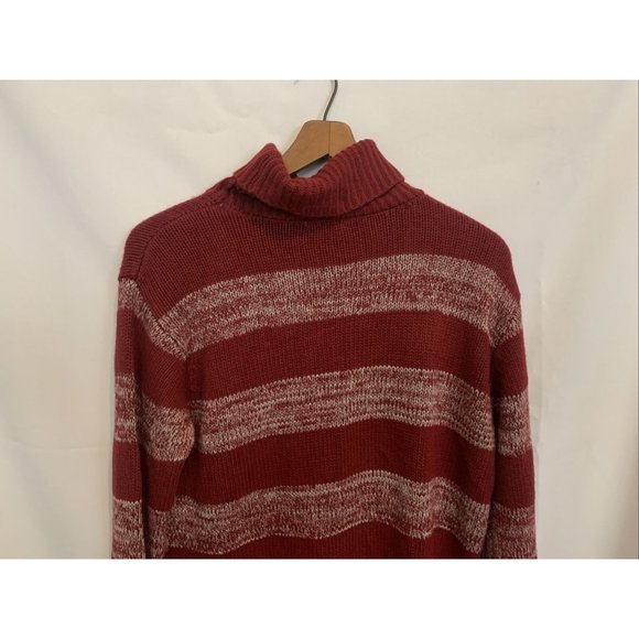 Eddie Bauer women’s xl nwot striped red wool blend Turtleneck Sweater Pullover - Picture 3 of 7